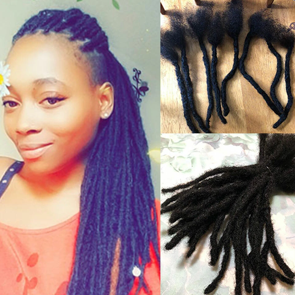 20pcs Short Handmade Crochet Dreadlocks 100% Human Hair Locks Dreads Extensions - Image 1 of 4