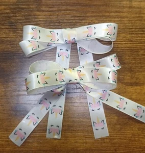 2 Unicorn Pattern Hairbows - Picture 1 of 2