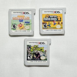 NINTENDO 3DS Games Lot of 3 Cartridges - TESTED & WORKING - Super Mario Bros 2 - Picture 1 of 11