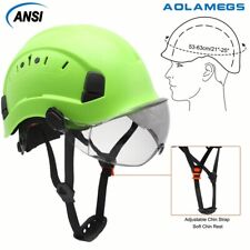 Safety Helmet with Dark Visor Hard Hat Vent Construction Helmet Climbing Cap