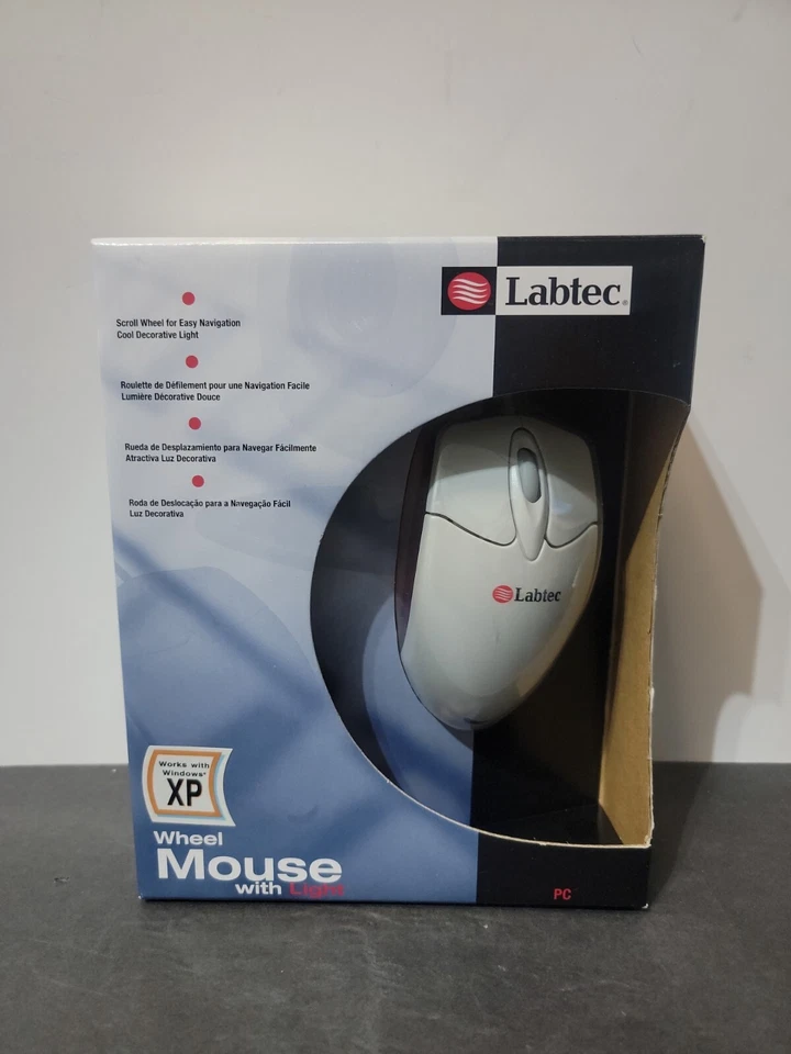 Labtec Wheel Mouse With Light PS/2 Connection XP New - Image 1 of 4