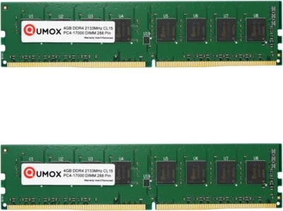 QUMOX 8Go (2X 4Go) DDR4 2133 2133MHz PC4-17000 - Photo 1/2