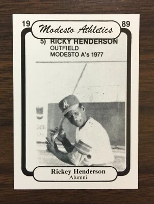 Tarjeta de Rickey Henderson 1989 Chong Modesto A's #33 como nueva o mejor. I09021517 Foto 1 de 4