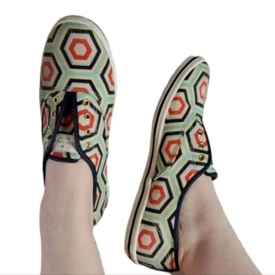 Kate Spade Keds Shoes Sneakers NO TIE GEOMETRIC Women's WOMAN'S Size 8 ½ - Image 1 of 4