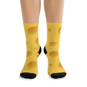Cheese Premium Crew Socks, One Size Fits Most, For Green Bay Packers Cheeseheads - Picture 1 of 7