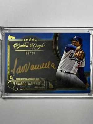 2016 Topps Five Star - Golden Graphs Fernando Valenzuela #FSGC-FSGC-FV Blue /20 - Image 1 of 2