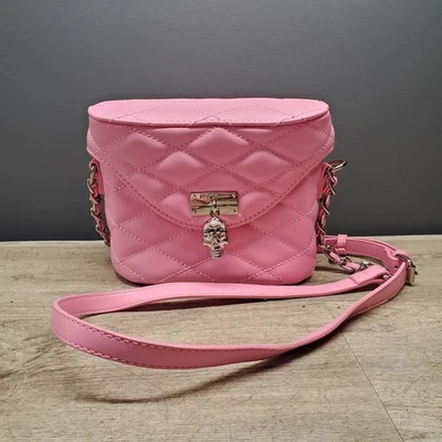 NWOT Betsey Johnson XO Viola quilted crossbody with skull charm - Image 1 of 4