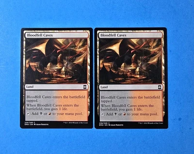 2x Bloodfell Caves Eternal Masters 2016 Mtg Magic Gathering Card Dual Land 236 - Image 1 of 2