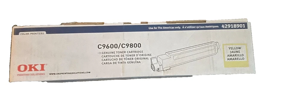 GENUINE OKI 42918901 YELLOW TONER CARTRIDGE CC9850 & C9800  - New - Image 1 of 1