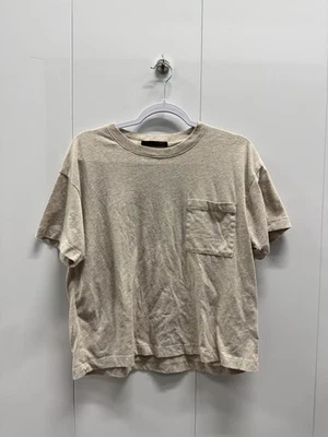 Jenni Kayne Oversized Pocket T Shirt Beige M Baggy Big Short Sleeve - Image 1 of 4