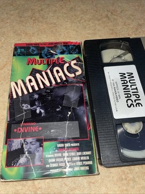 Multiple Maniacs VHS John Waters Film Starring Divine Cult Comedy 1970 - Image 1 of 4