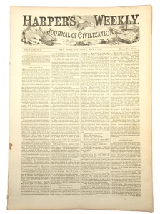 1857 Harpers Weekly May 9 Chinese Law & Punishments Woman Murderer Rare - Picture 1 of 9