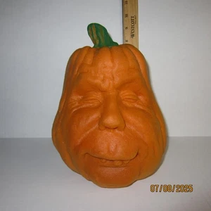 Vintage Todd Masters Jock Oh Lantern 9" Foam Pumpkin Jack O 1987 Halloween Face - Picture 1 of 5