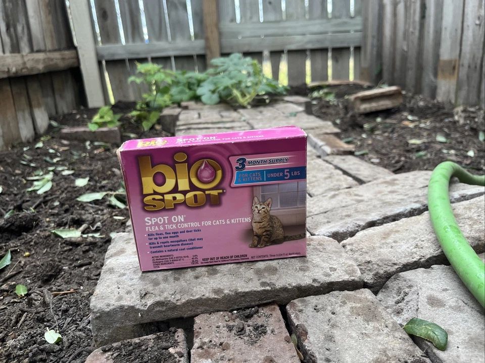 Gota de pulgas y garrapatas bio Spot On para gatos menores de 5 libras suministro para 6 meses TOTALMENTE NUEVA Foto 1 de 1