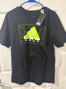 Men’s Adidas M Soccer Pitch T-Shirt Neon Green /Black  New With Tags - Picture 1 of 6