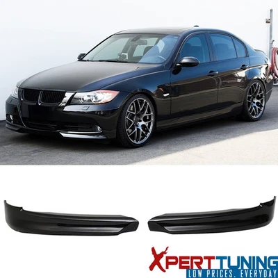 Fits 05-08 BMW E90 Sedan 4-Door PP Front Bumper Lip Painted #668 Jet Black Foto 1 de 4