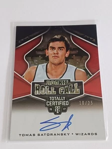 2016-17 Totally Certified Tomas Satoransky */25 Rookie Roll Call Auto RC #50 - Bild 1 von 2
