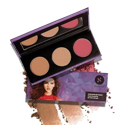 SUGAR Cosmetics Contour De Force Face Palette for Makeup | Includes Matte Bronze - Image 1 of 4