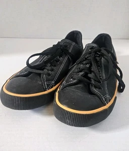 Harley-Davidson Men's Roarke Sneaker Black Size 9 Black/Orange Low Top 093811 - Picture 1 of 6