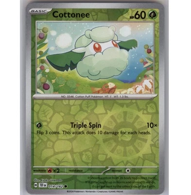 Cottonee Reverse Holo Common SV05: Temporal Forces 014/162 NM - Image 1 of 2