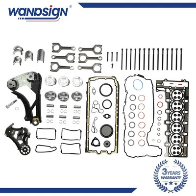 N55 3.0 Engine Rebuild Kit w/ Pistons Gasket Timing & 6X Connecting Rods For BMW - Image 1 of 4