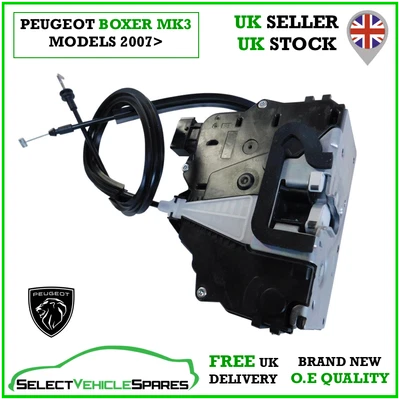GENUINO NUEVO PEUGEOT BOXER MK3 LADO DEL CONDUCTOR PUERTA DELANTERA DERECHA CERRADURA CATCH 2007> Foto 1 de 4