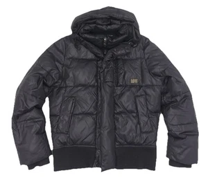 Size M - Men’s G-Star Raw Hooded Puffer Jacket Black - Picture 1 of 13