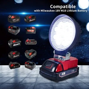 27W 2700LM Pivoting Head Cordless Work Light for Milwaukee M18 Li-Ion Battery - Picture 1 of 7