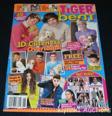 Tiger Beat Magazine June 2013 One Direction Big Time Rush Taylor Selena Justin Foto 1 de 4