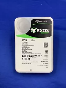 NEW ST20000NM002D SEAGATE EXOS X20 20TB 7200 RPM 256M 12Gbs SAS 3.5" HDD - Picture 1 of 5