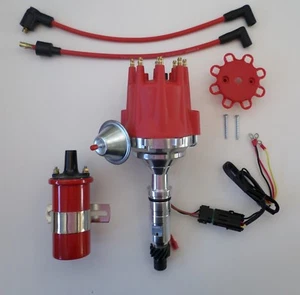 Small Cap BUICK NAILHEAD 400 401 425 1953-66 RED HEI Distributor + RED 45K COIL - Picture 1 of 1