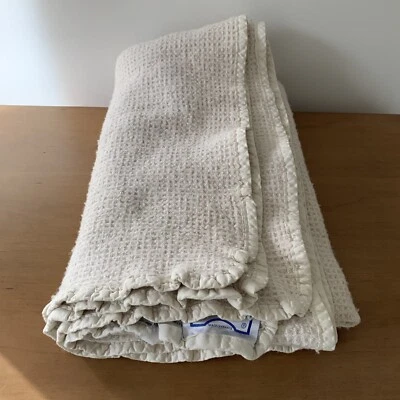 Brun de Vian Tiran Wool BVT  Blanket Throw 180x240cm Actual 38”x70” France - Image 1 of 4