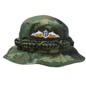 Vintage Military Hat Thai Hiking Hat Ranger Hat Army  Camo Boonie Hat - Picture 1 of 7