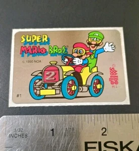 Nintendo Super Mario Brothers Mello Smello Foil Sticker Mod NUEVO 1990 - Imagen 1 de 2