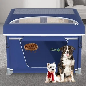 42x42x26 Inches Dog Playpens,Puppy Playpen with Cover for Puppies or Blue - Picture 1 of 8