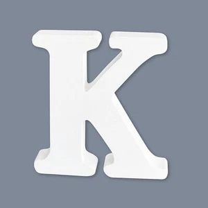 White Unfinished Wooden Letters 6 Inch Three-Dimensional Wood Letters for Par... - Picture 1 of 5