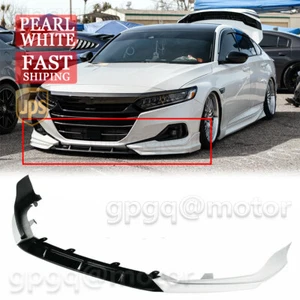 For Honda Accord 2021-22 Yofer Pearl White Front Bumper Lip Splitter Spoiler Kit - Picture 1 of 11