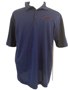 Nikegolf Mens Short Sleeve Golf Shirt SzL Dri-fit Navy Blue/collared - Picture 1 of 8
