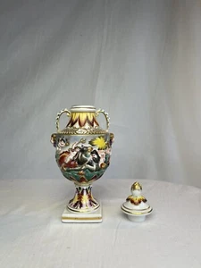 19th Century Antique Capodimonte Vase with Top - Picture 1 of 12