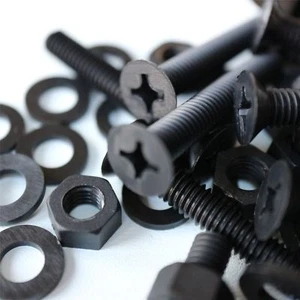 20x Tuercas y pernos de plástico avellanado negro, arandelas, M6x 40 mm, PP - Imagen 1 de 9