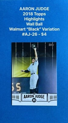 AARON JUDGE - 2018 Topps - Highlights - Wall Ball - Walmart "Black" Var - #AJ-26 - Image 1 of 2