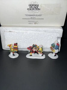 Dept 56 TOYMAKER ELVES Heritage Village Collection #56022 Set Of 3 - Picture 1 of 9