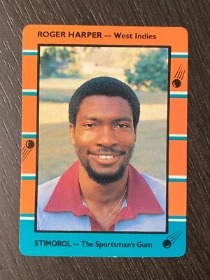 1988/89 Stimoral Scanlens Cricket #85 Roger Harper West Indies - image 1 of 2
