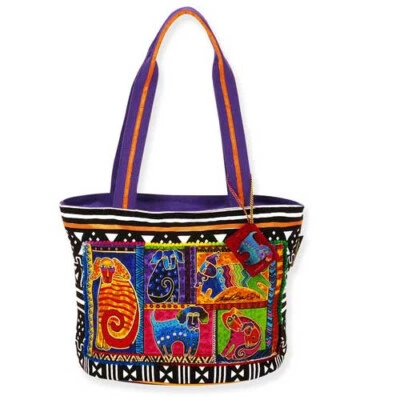 Bolso de Mano Laurel Burch Colas de Perro Retazos Mediano LB5210 Foto 1 de 2