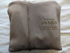Michael Jackson History Hoodie pullover sweater (L) Mens beige