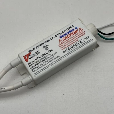Ventex VT4030CL-120 Neon Sign Transformer 120V Power Supply 4000V 4kV 30mA - Image 1 of 4