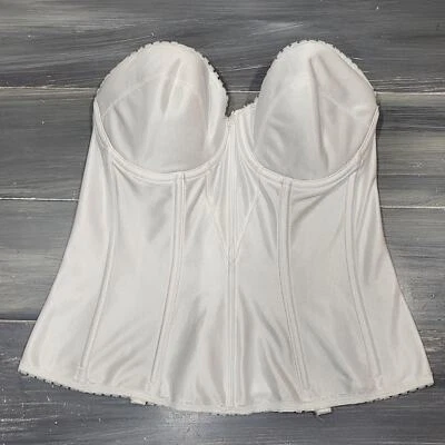 Sujetador torso satinado figura completa Carnival 424 38C marfil corsé bustier Foto 1 de 4