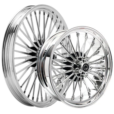 21x2.15 18x5.5 Fat Spoke Wheels for Harley Softail Night Train FXSTB Fatboy flst - Image 1 of 4