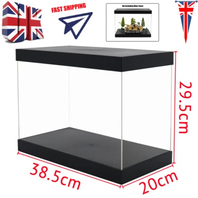 UK Big Perspex Display Box Clear Acrylic Case Plastic Base Dustproof Figure Gift - Image 1 of 4