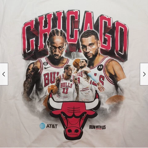 Chicago Bulls Zach Lavine Demar Derozan Size Large Shirt AT&T Run With Us L Cover